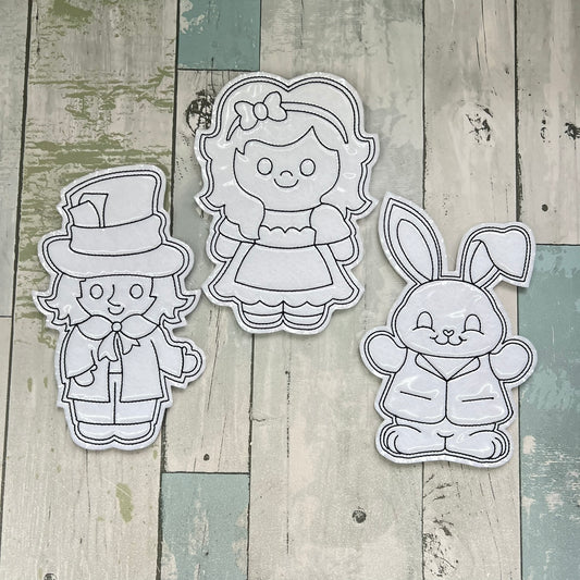 Little Girl Colouring Dolls,