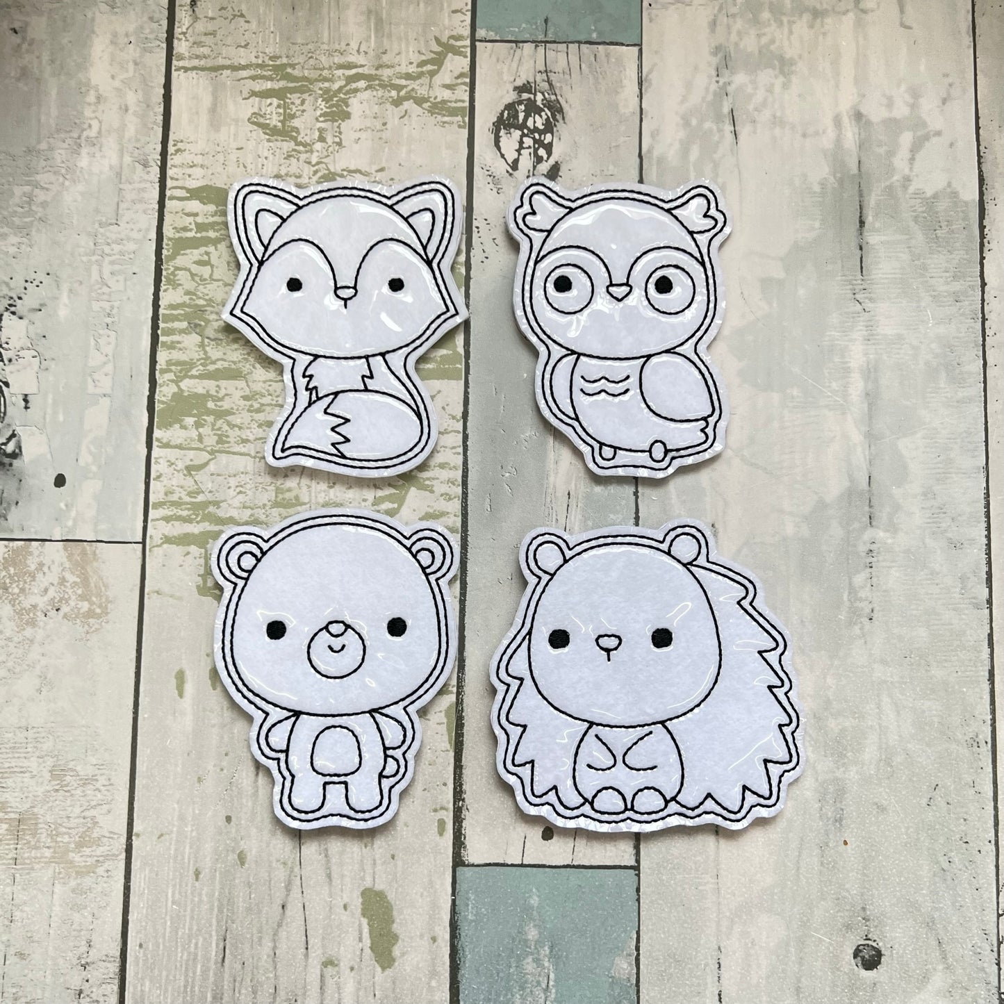 Woodland Animals (4x4 inch) Colouring Dolls