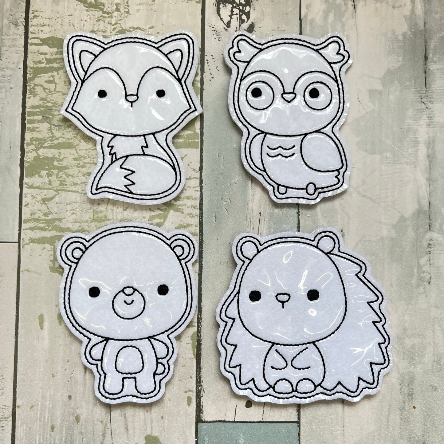 Woodland Animals (4x4 inch) Colouring Dolls