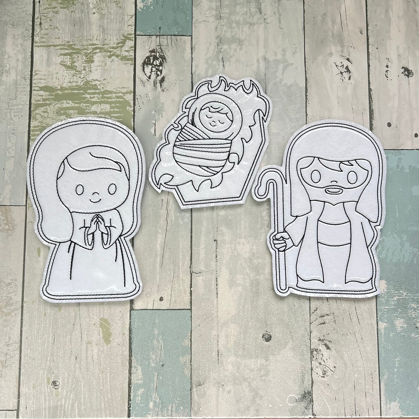 Nativity Colouring Dolls, Set #1
