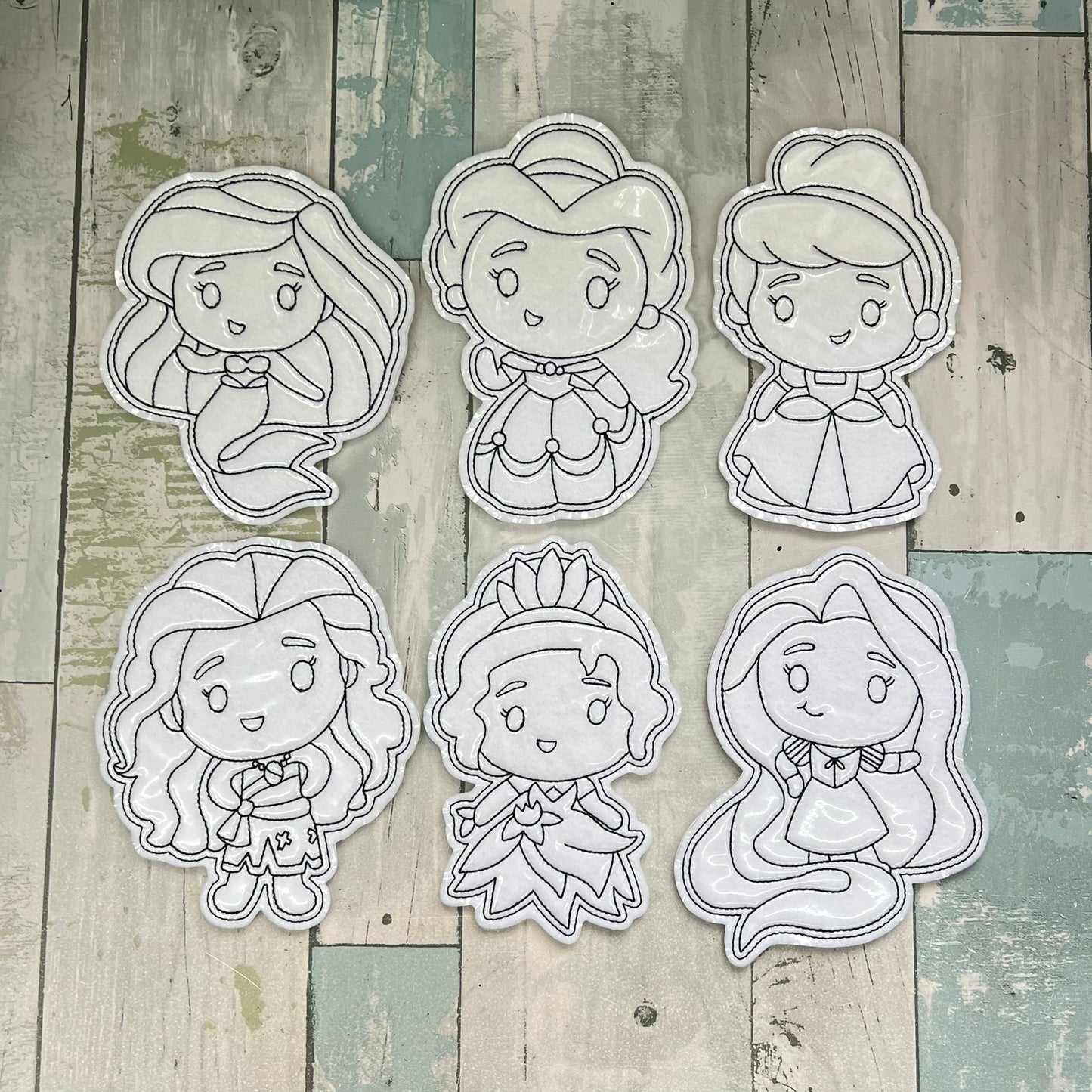 Princess Colouring Dolls, Set #1
