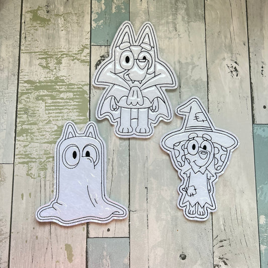 Dog Family Set 4 Colouring Dolls