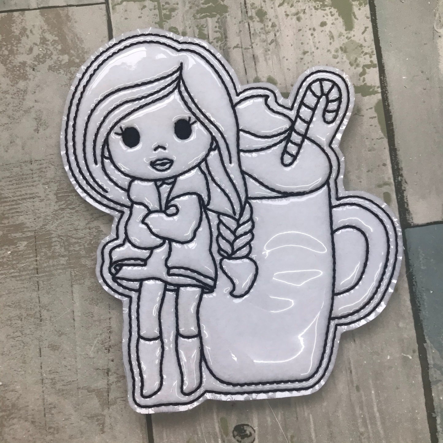 Christmas Activity Girl Colouring Dolls