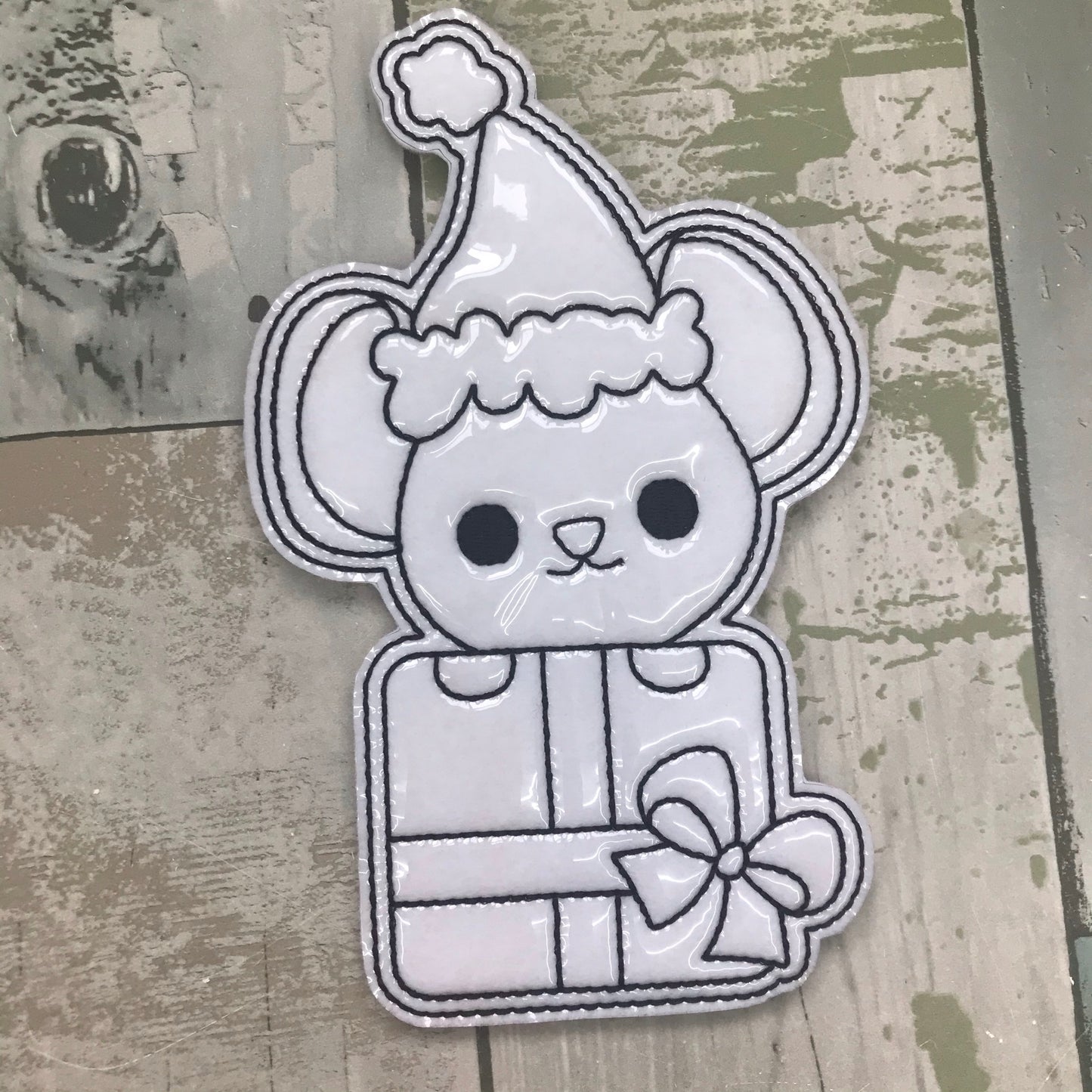 Santa Mouse Colouring Dolls