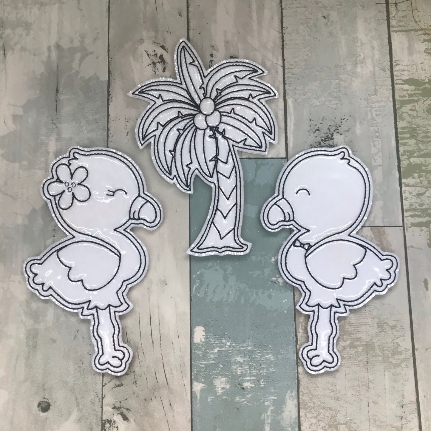 Flamingo Set 1 Colouring Dolls