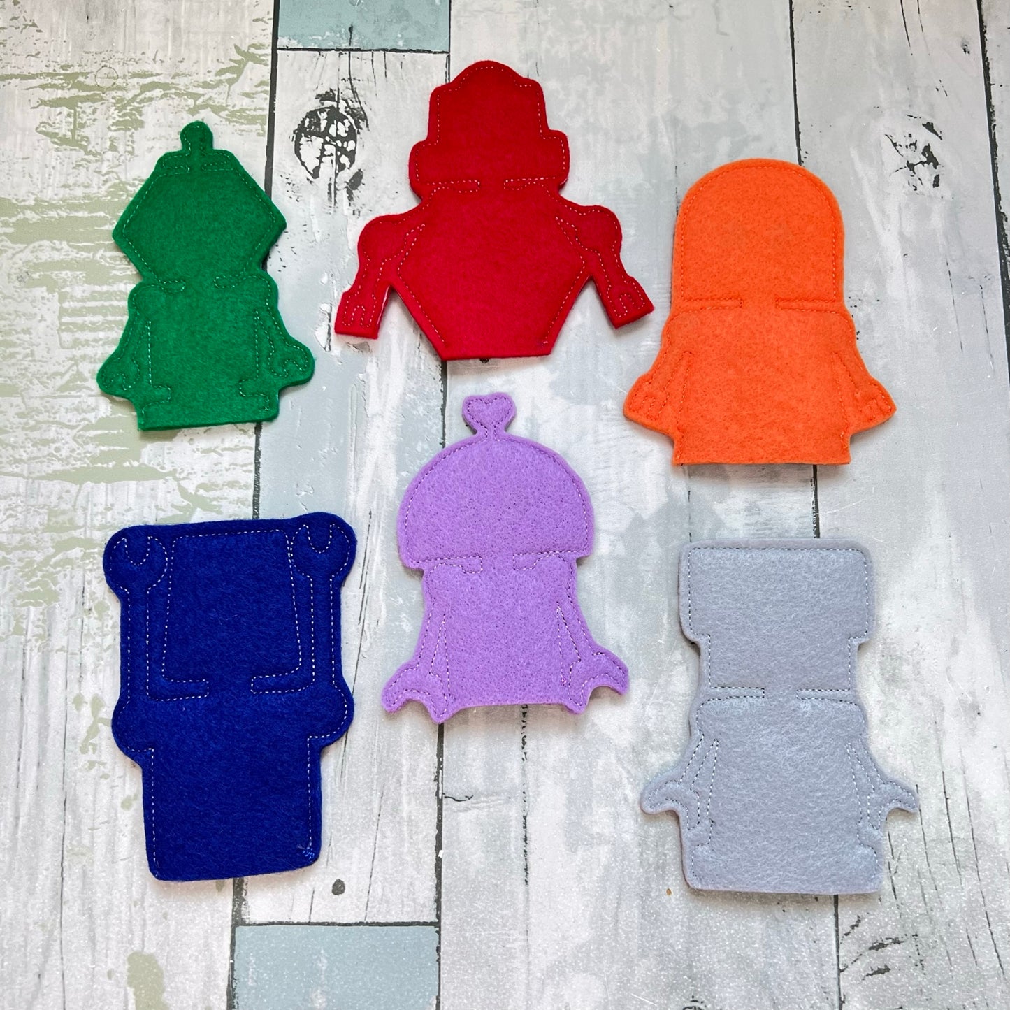 Robot Felt Finger Puppets