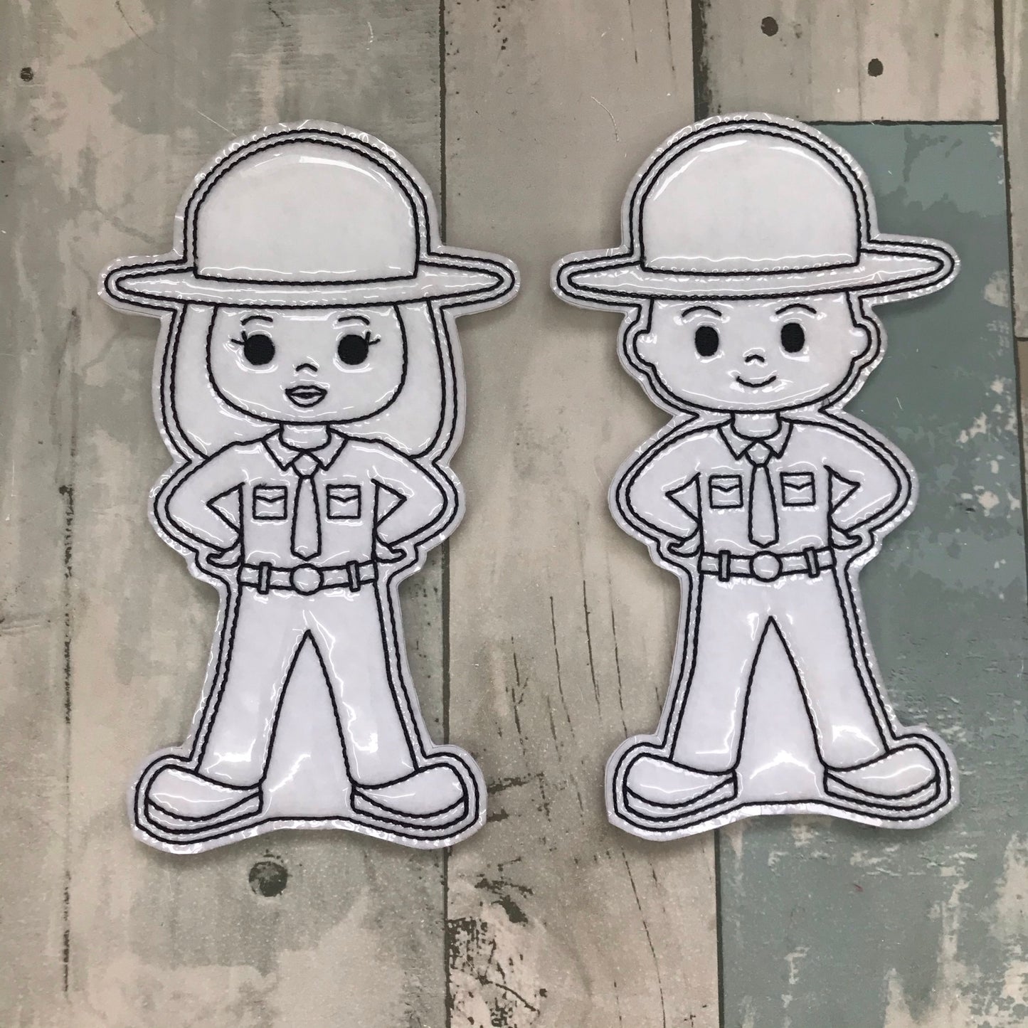 Highway Patrol Colouring Dolls