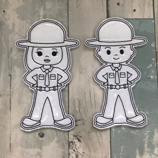 Highway Patrol Colouring Dolls