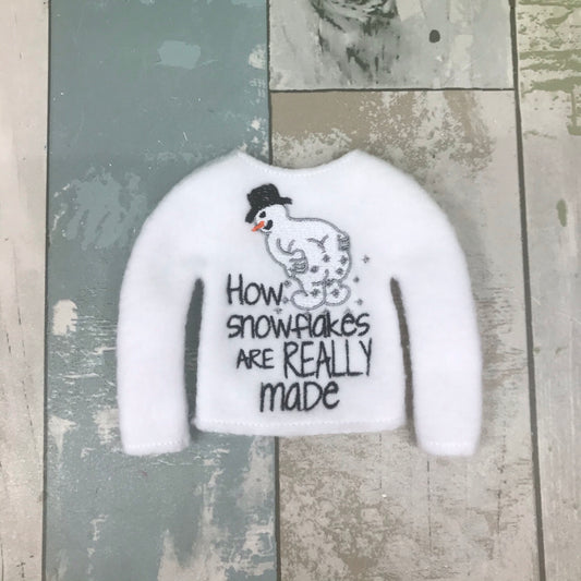 How Snowflakes Are Really Made Elf Sweater