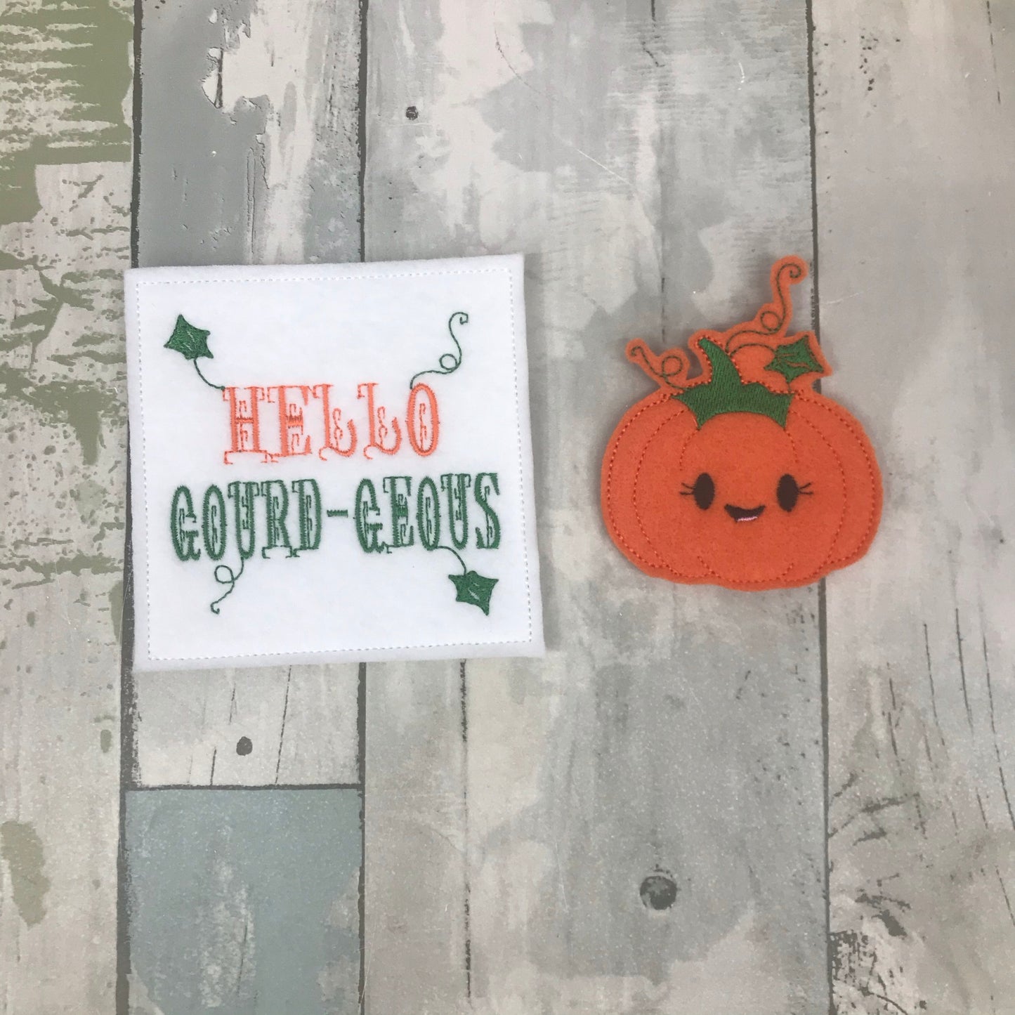 Hello Gourd-Geous Felt Finger Puppet with Pouch