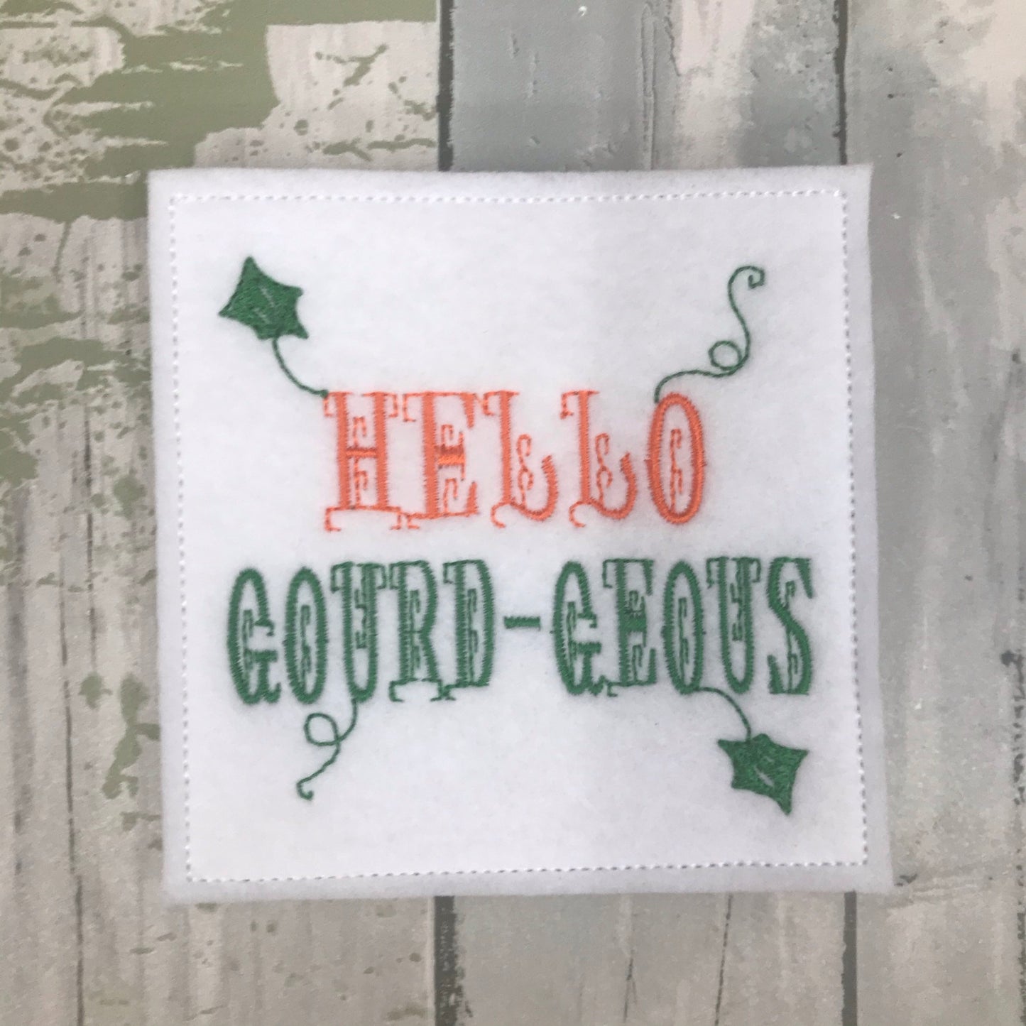 Hello Gourd-Geous Felt Finger Puppet with Pouch