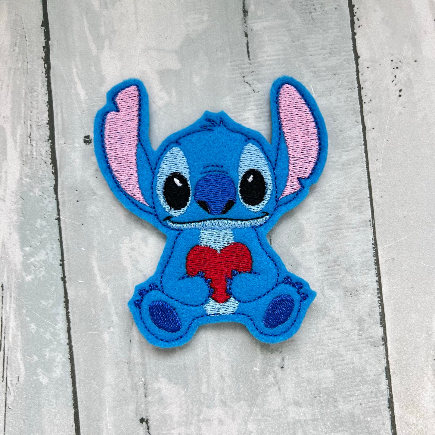 Blue Alien Felt Finger Puppet with Pouch