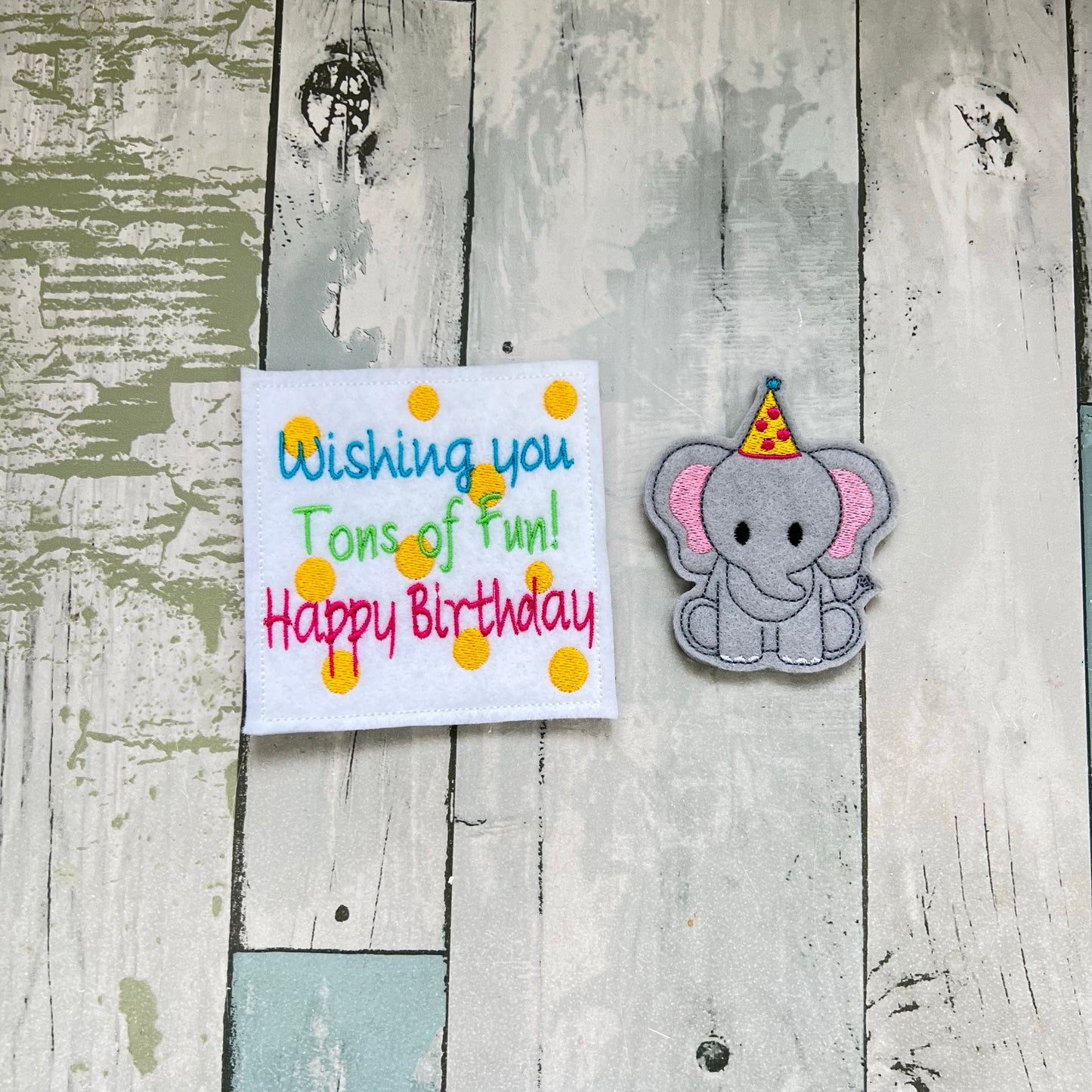 Elephant Felt Finger Puppet with Pouch