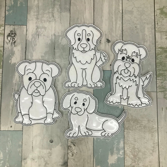 Dogs Set 2 Colouring Dolls