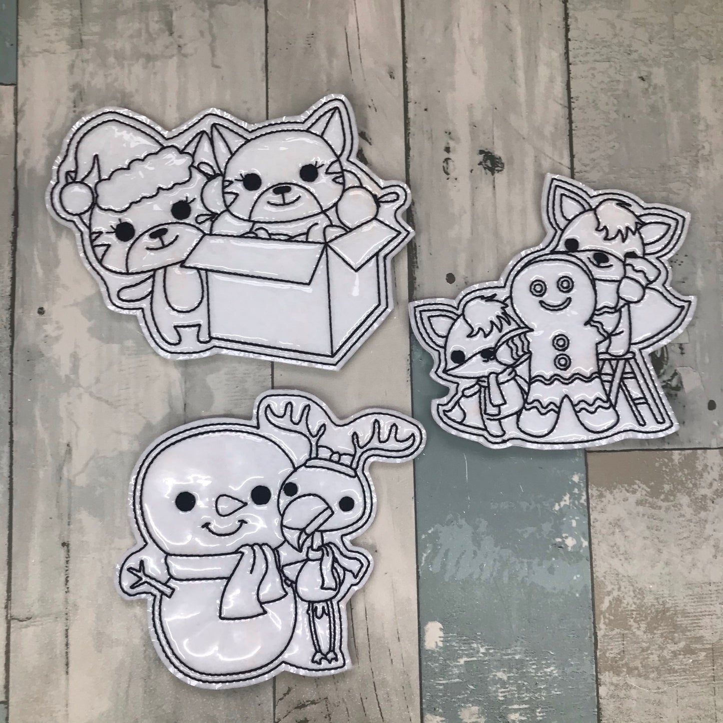 Christmas Animal Fun Colouring Dolls