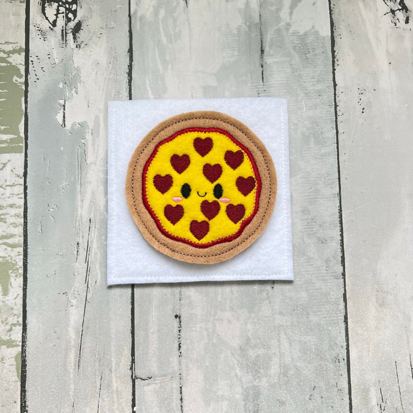 Pizza Felt Finger Puppet with Pouch