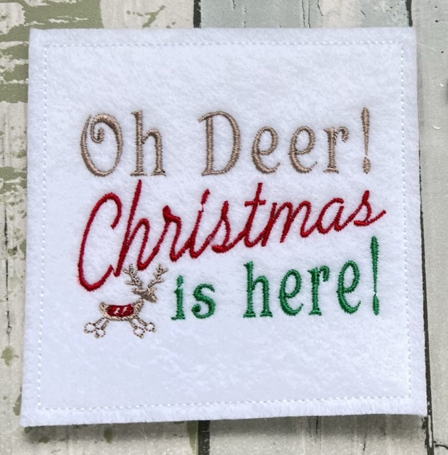 Reindeer Felt Finger Puppet with Pouch