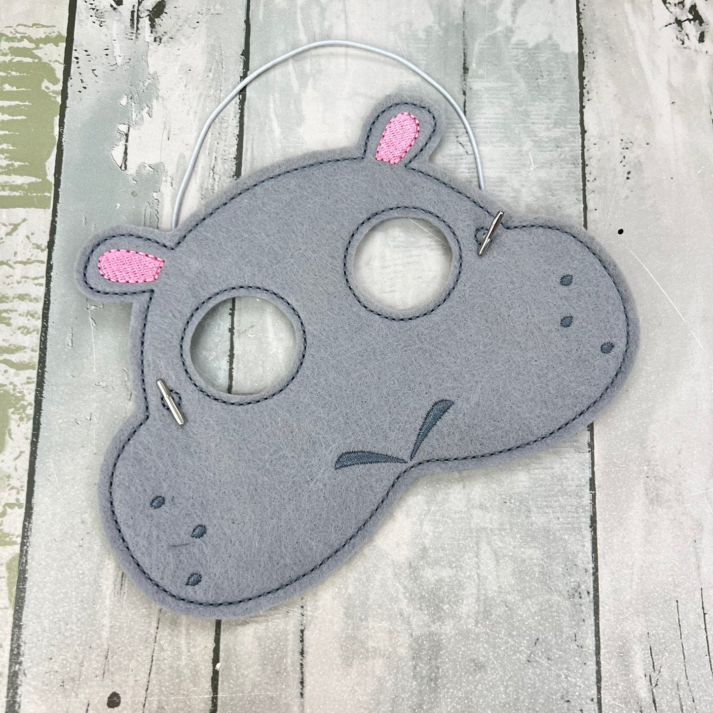 Hippo Bear Felt Play Mask