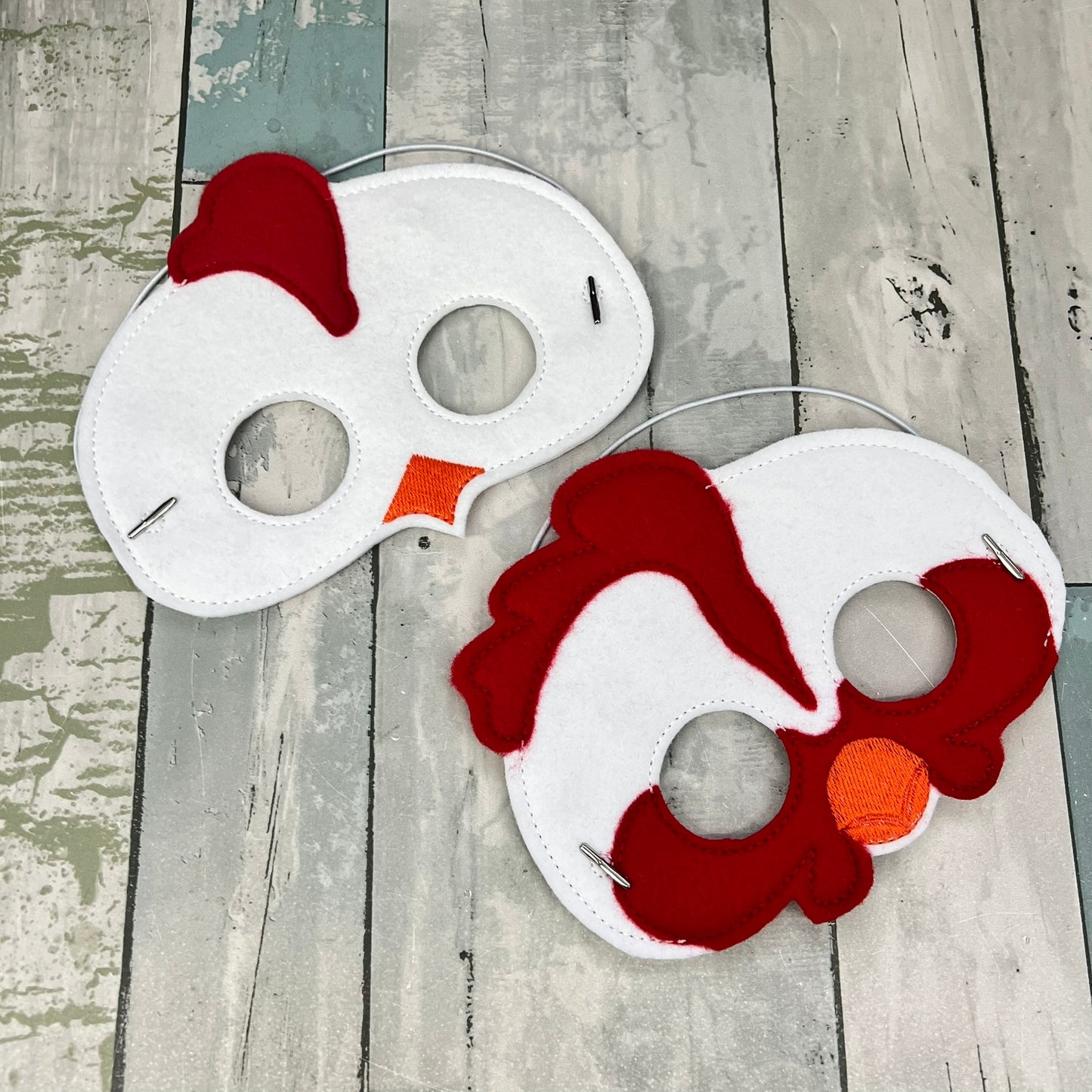 Chicken & Rooster Felt Play Mask