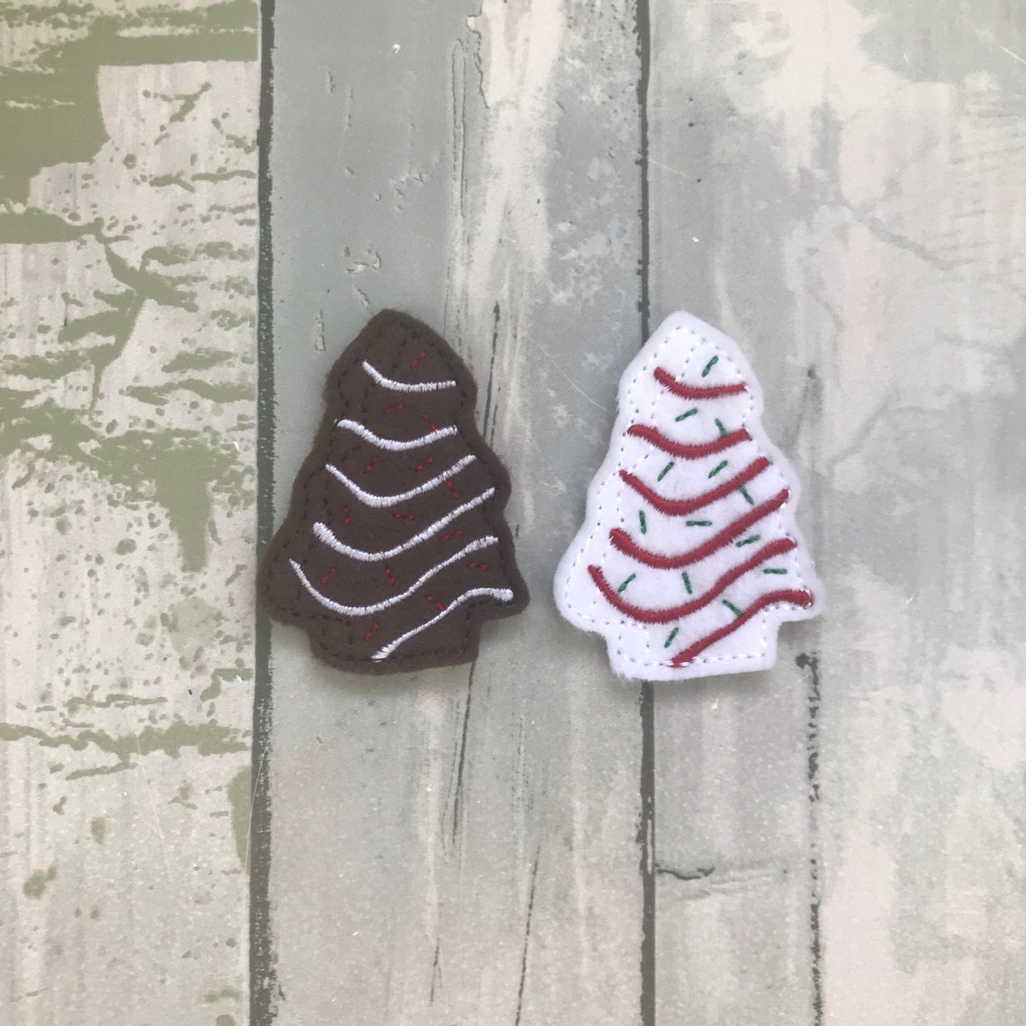 Christmas Tree Felt Snap Hair Clip