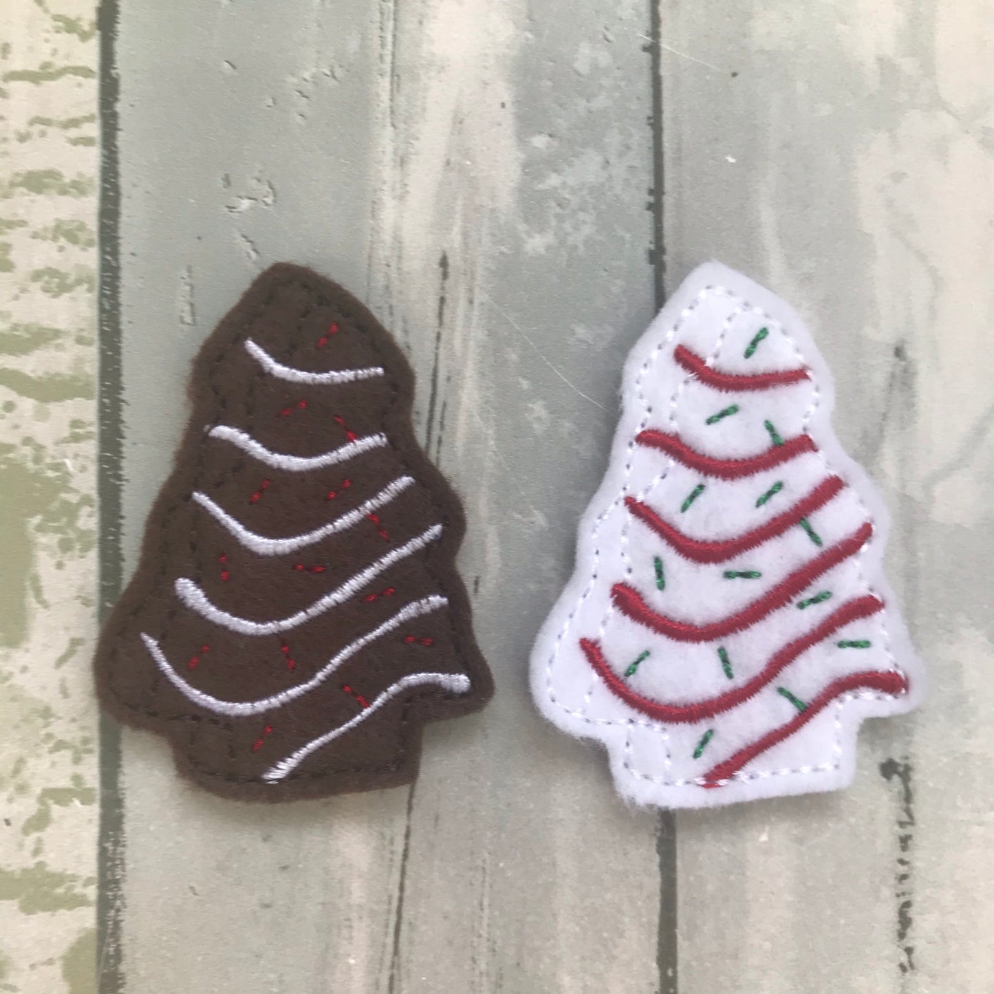Christmas Tree Felt Snap Hair Clip