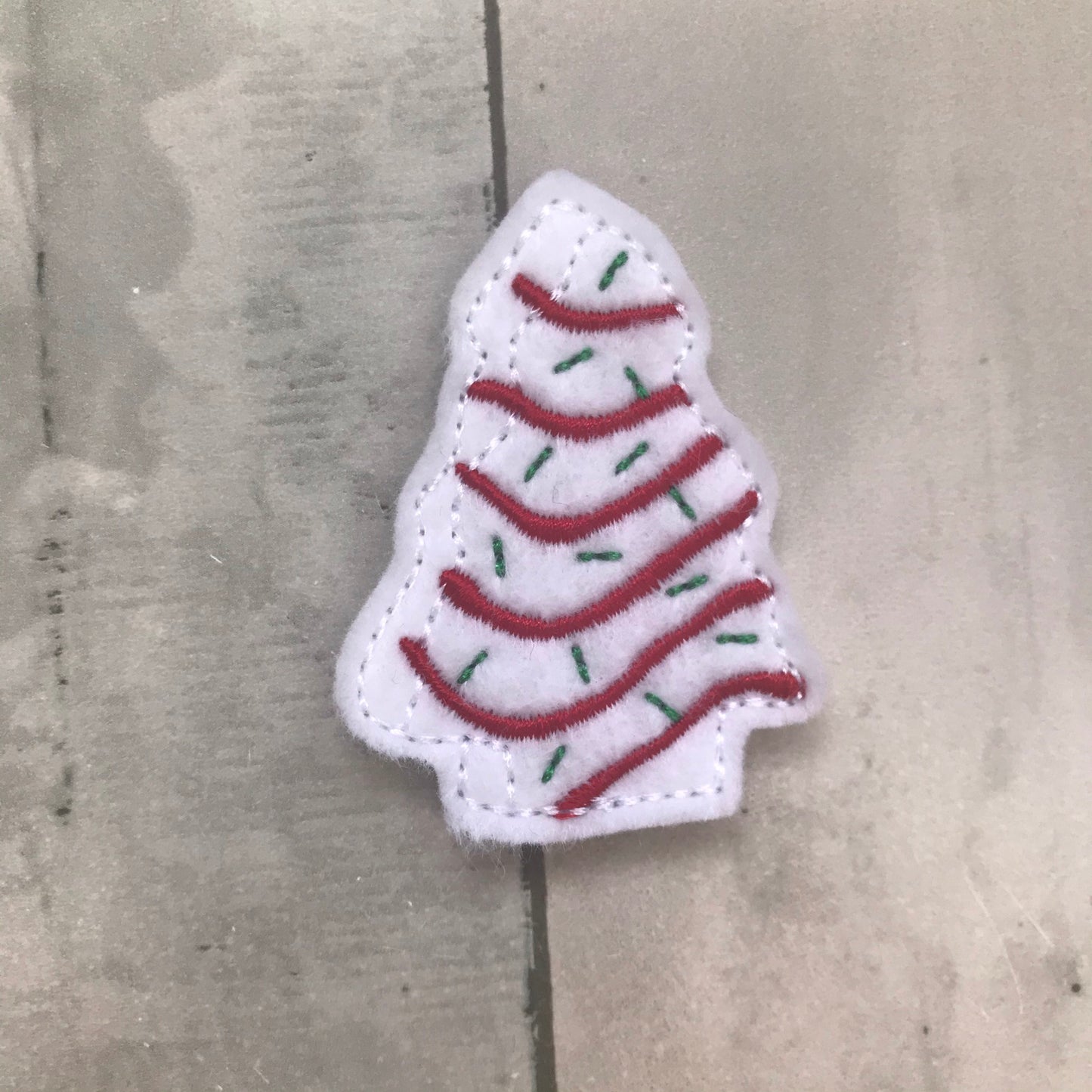 Christmas Tree Felt Snap Hair Clip