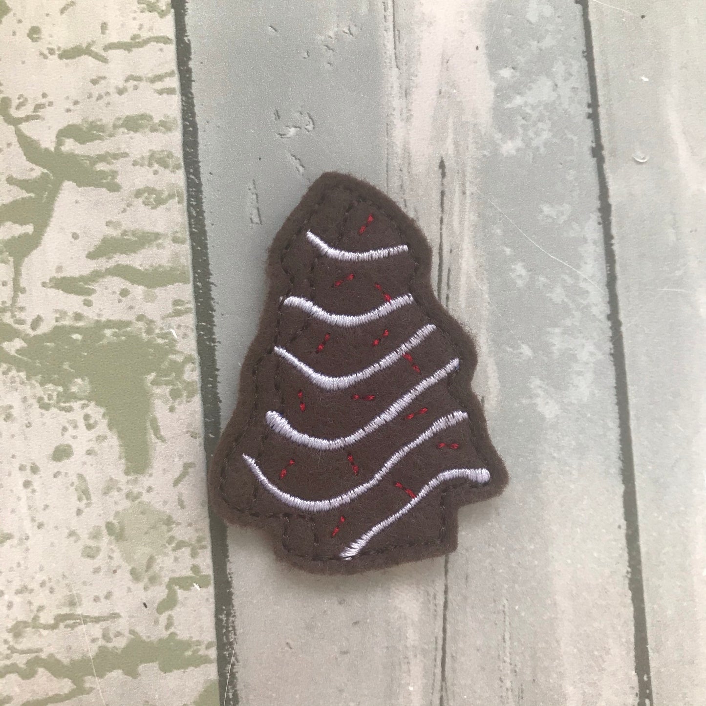 Christmas Tree Felt Snap Hair Clip