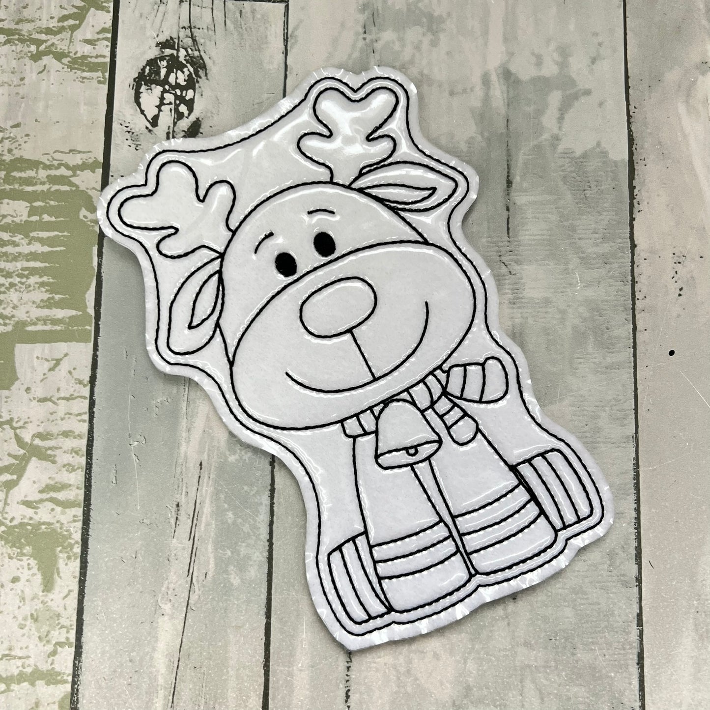 Scarf Wearing Reindeer Colouring Dolls
