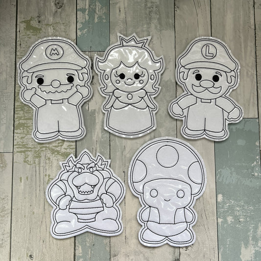 Plumber Colouring Dolls, Set #1