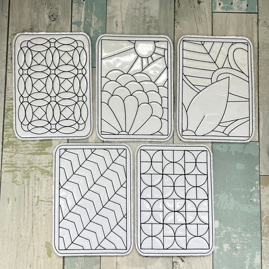 Geometric Pages Colouring Dolls