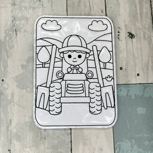 Farm Pages Colouring Dolls