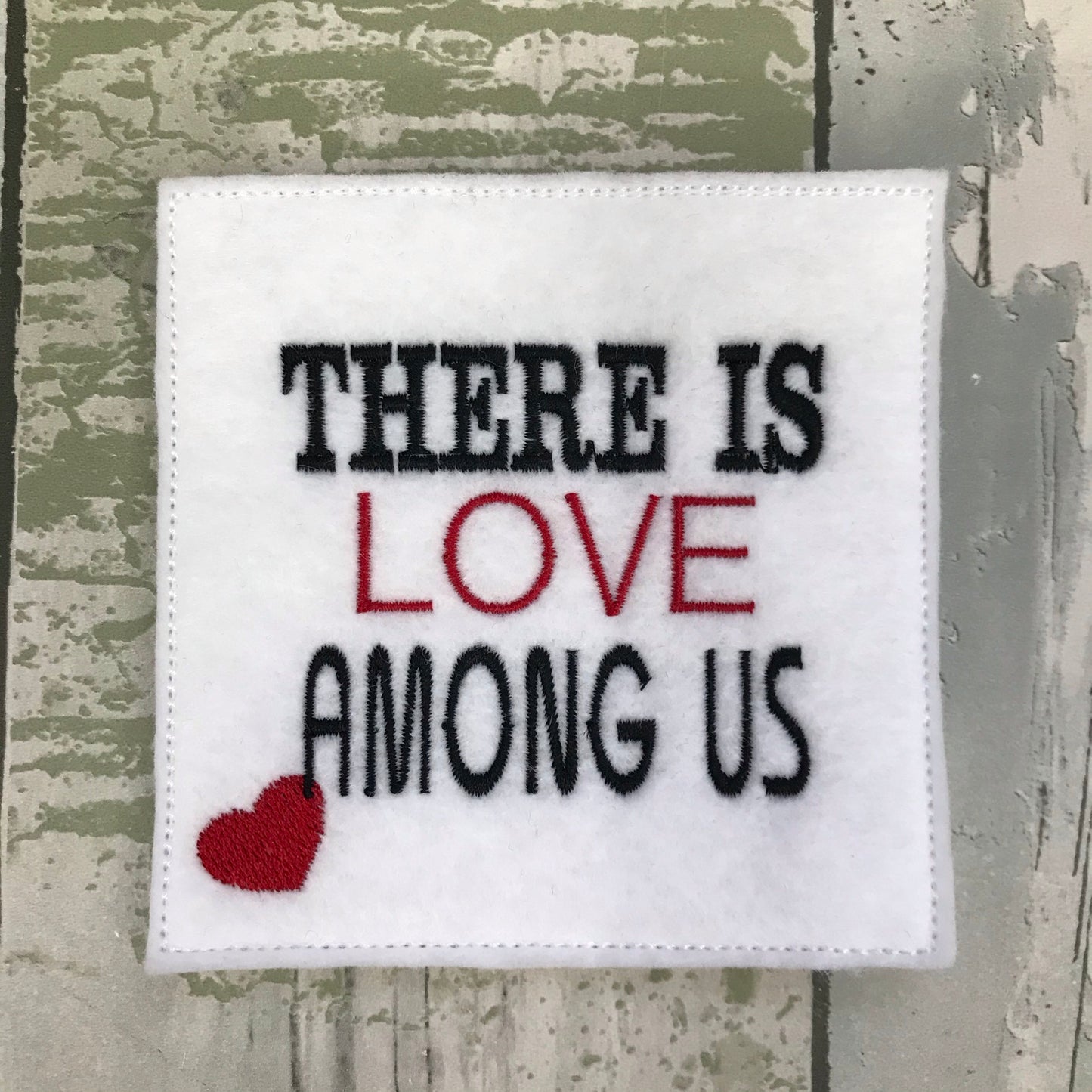 There Is Love Among Us Felt Finger Puppet with Pouch
