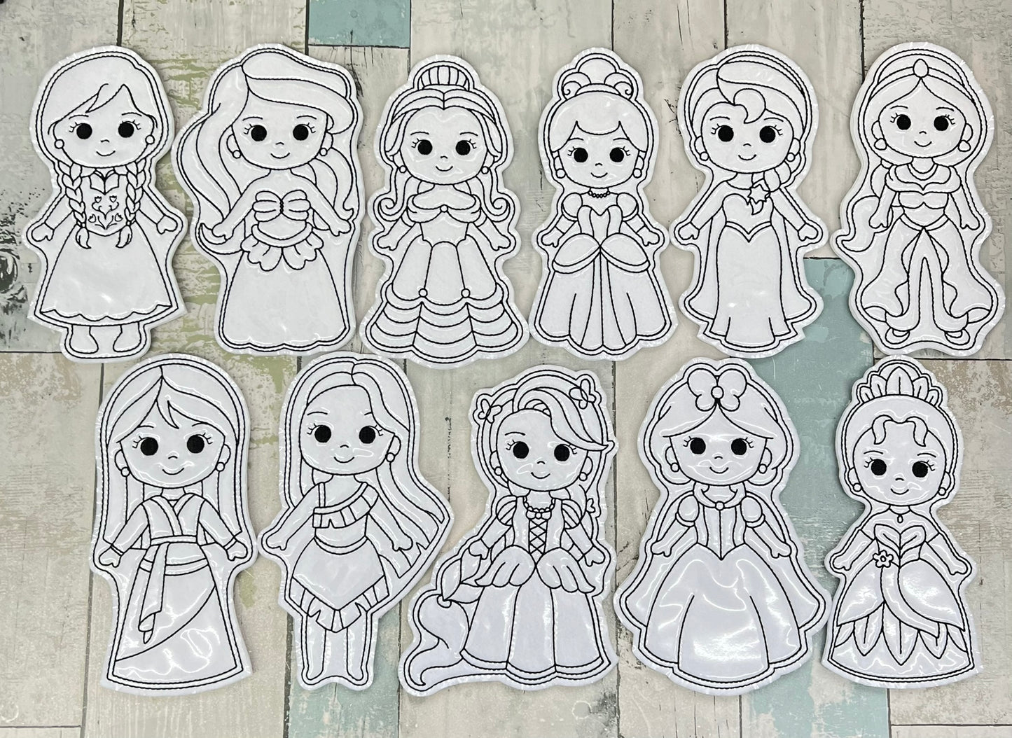 Princess Colouring Dolls, Set #2