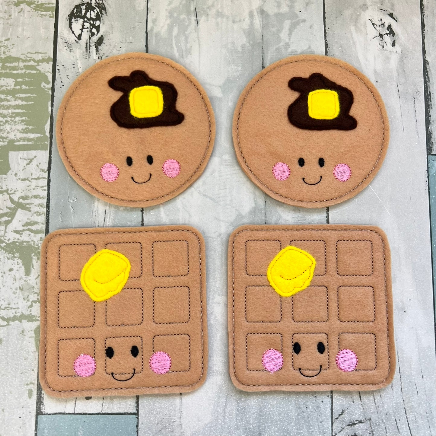 Pancakes and Waffles Felt Play Food