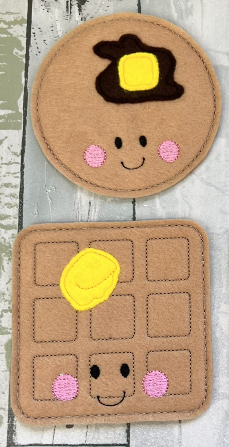 Pancakes and Waffles Felt Play Food