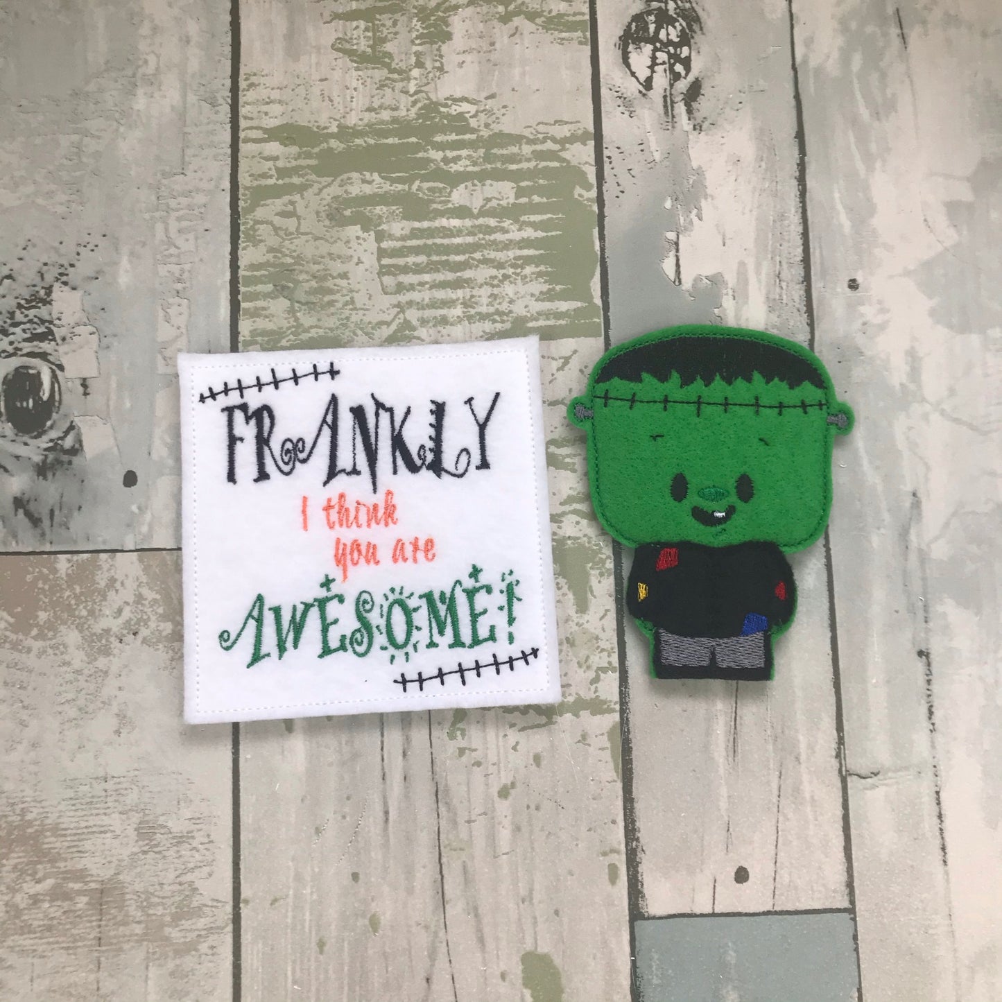 Frank Felt Finger Puppet with Pouch