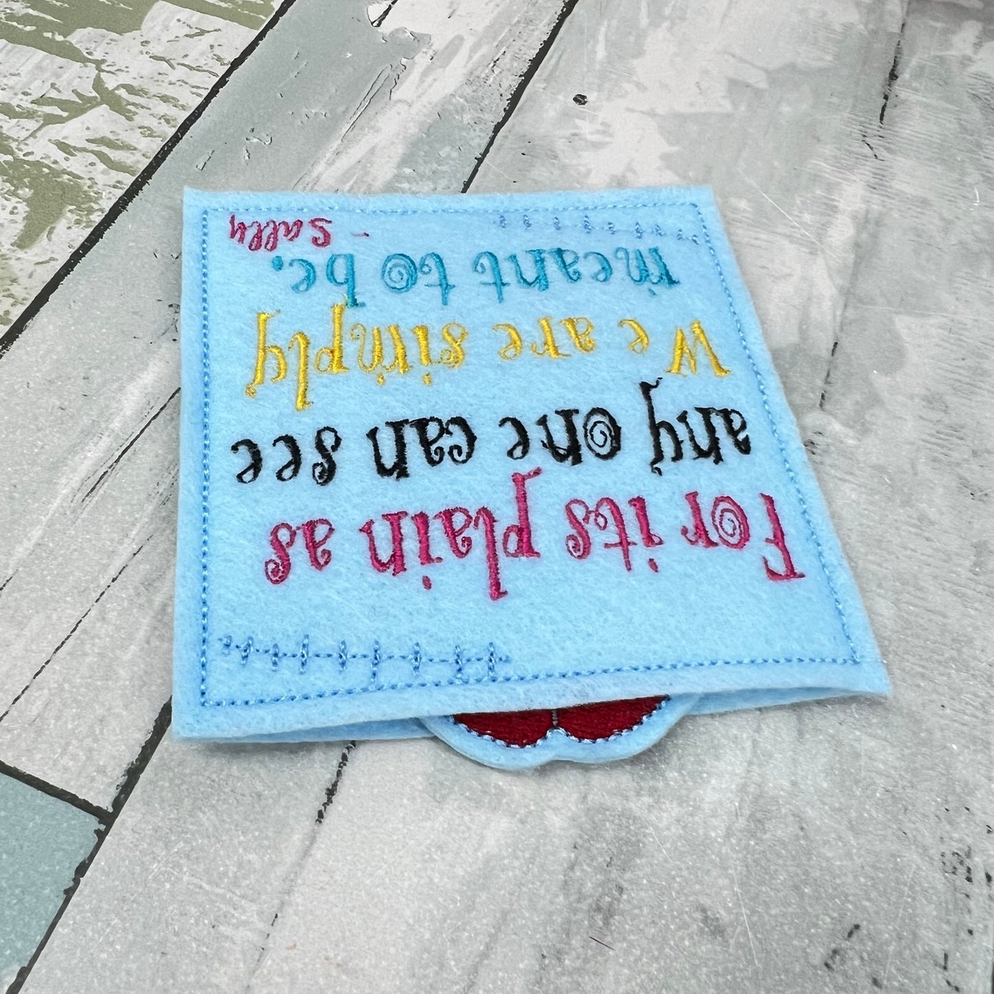 Meant To Be Felt Finger Puppet with Pouch