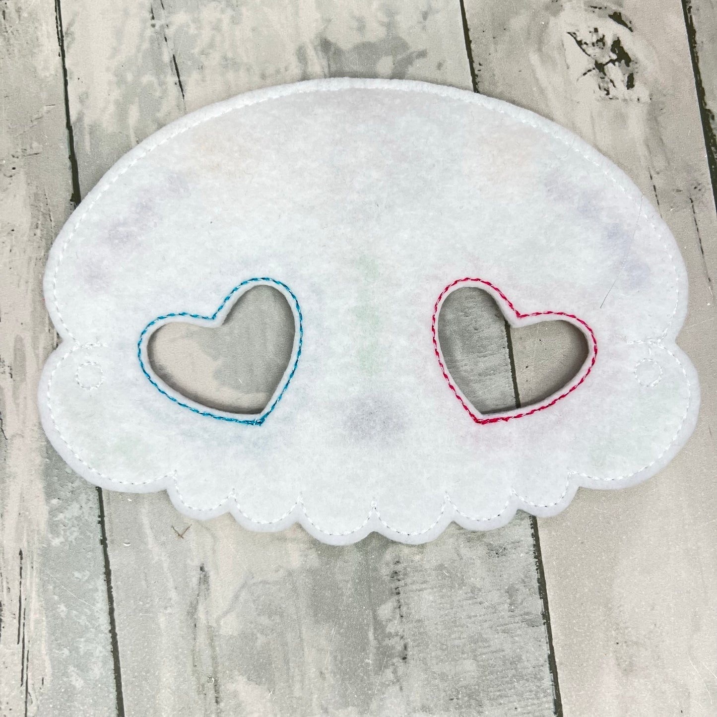 Scallop Eyes Sugar Skull Felt Play Mask