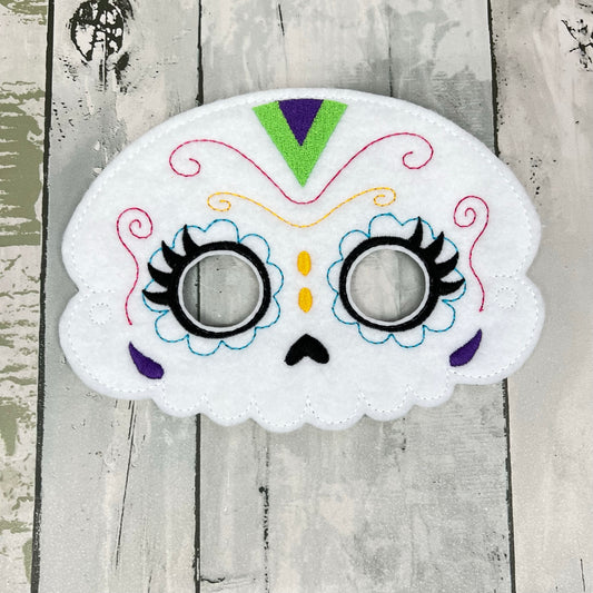 Scallop Eyes Sugar Skull Felt Play Mask