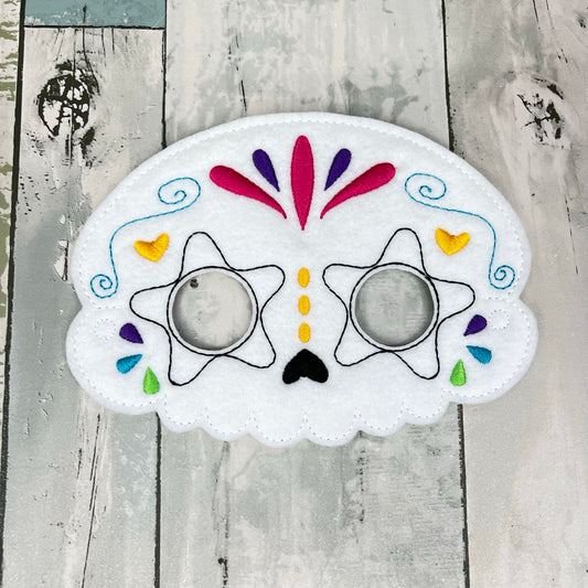 Star Eyes Sugar Skull Felt Play Mask