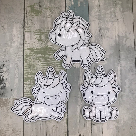 Unicorn Set 2 Colouring Dolls