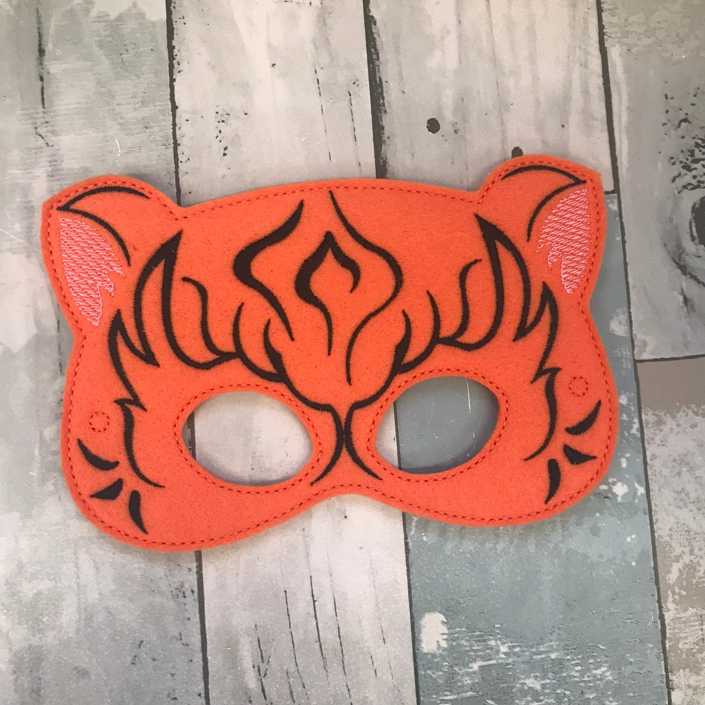 White Tiger Felt Play Mask