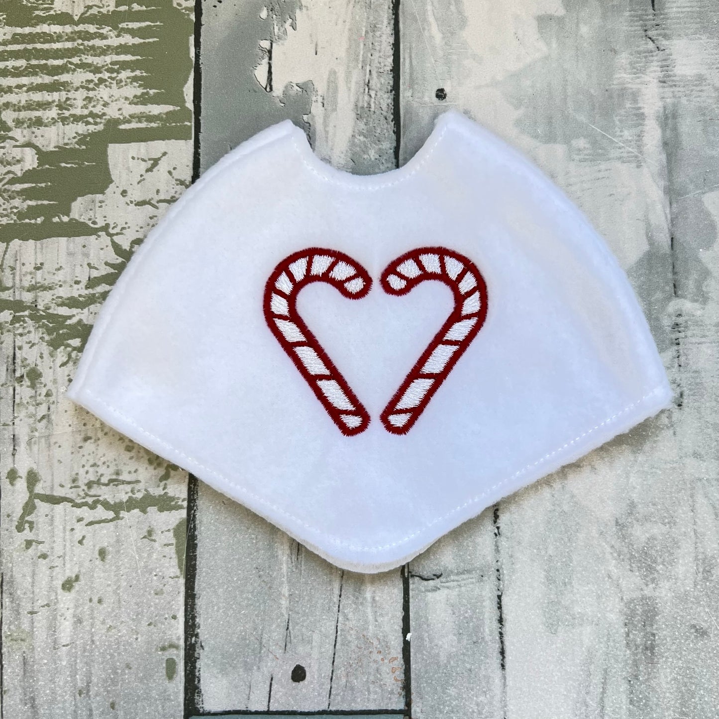 Candy Cane Heart Elf Poncho