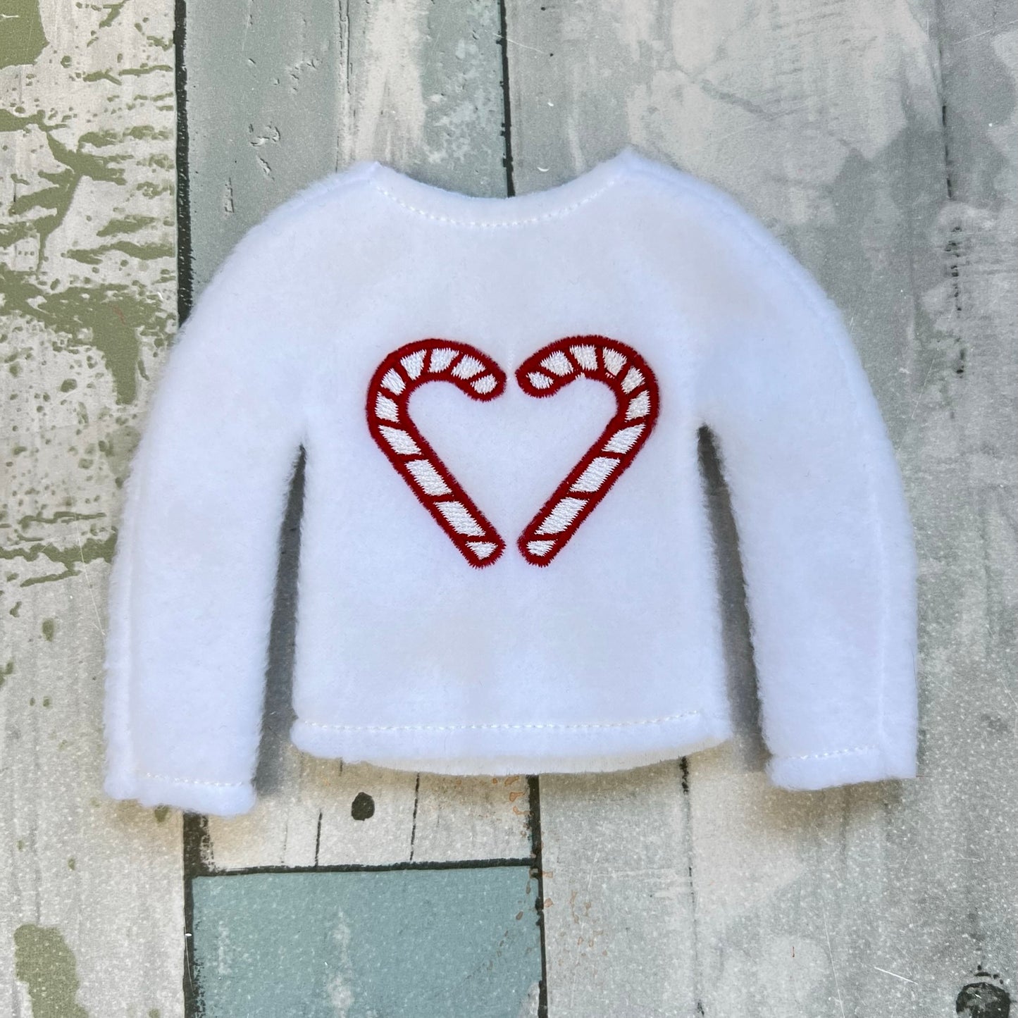 Candy Cane Heart Elf Sweater