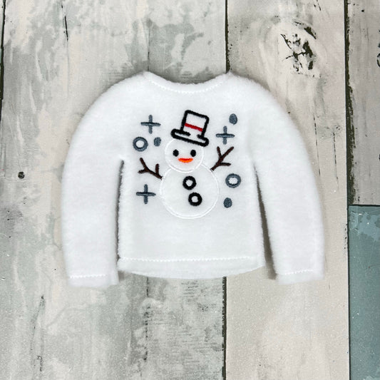 Doodle Snowman Elf Sweater