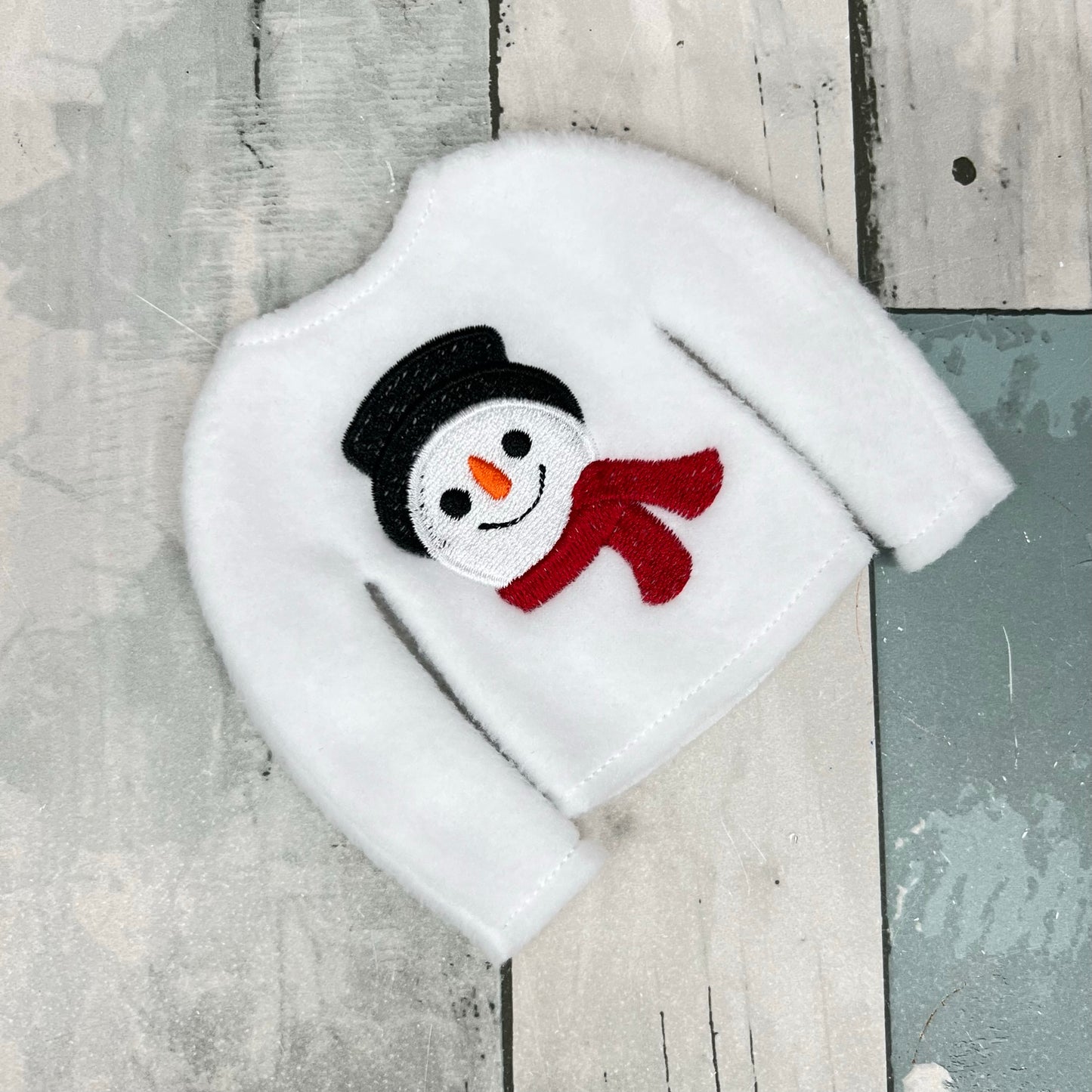Snowman with Hat and Scarf Elf Sweater