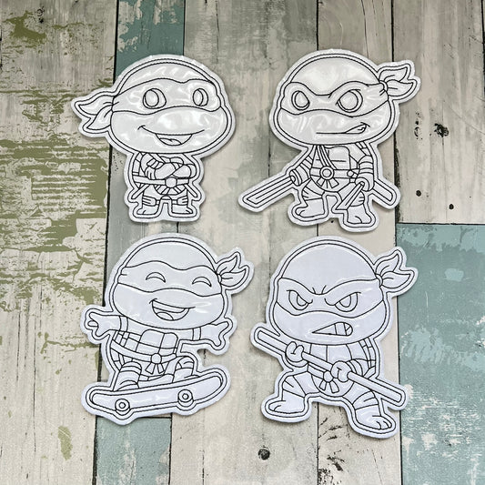 Sewer Dwelling Heroes Colouring Dolls