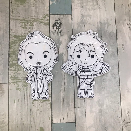 Halloween Set 2 Colouring Dolls