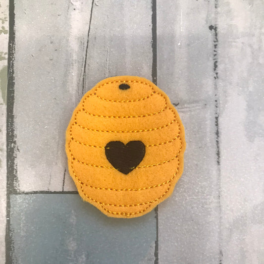 Bee Hive Felt Snap Hair Clip