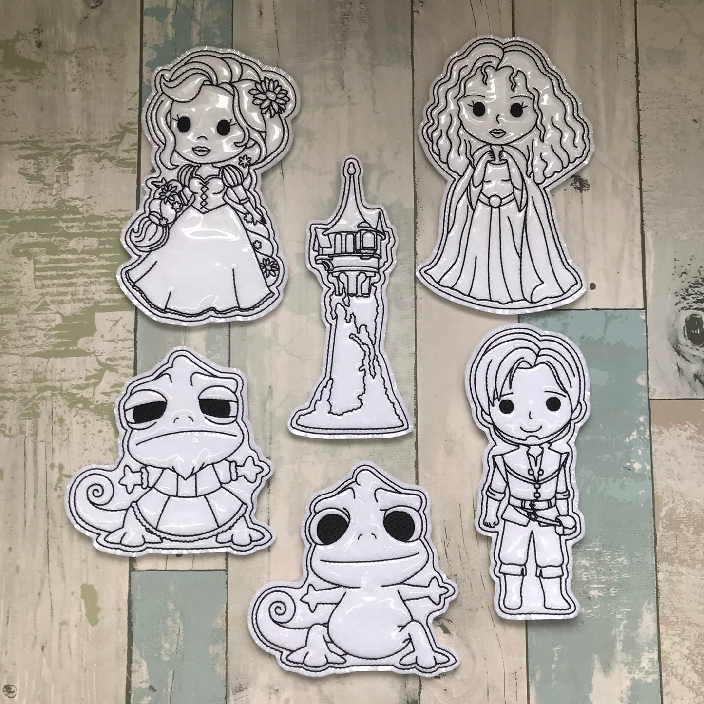 Princess Set 7 Colouring Dolls